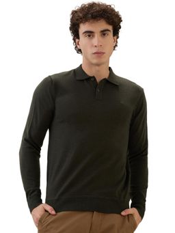 Raymond - Green Wool Blend Full Sleeves Sweater