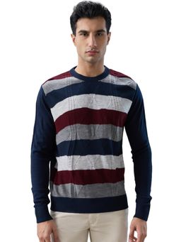 Raymond - Blue Acrylic Blend Full Sleeves Sweater