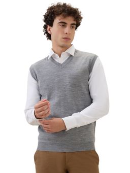 Raymond - Grey Wool Blend Sleeveless Sweater