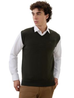 Raymond - Green Wool Blend Sleeveless Sweater
