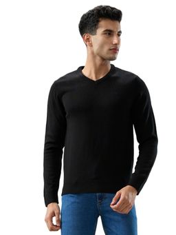 Parx - Black Acrylic Blend Full Sleeves Sweater
