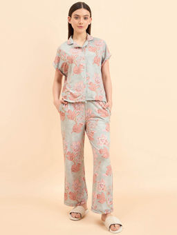 Sweet Dreams - Women Printed Pyjama with Shirt (Set of 2)