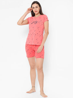 Sweet Dreams - Women Printed Shorts with T-Shirt (Set of 2)