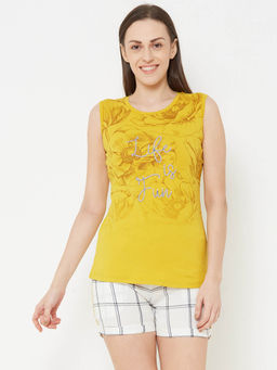 Sweet Dreams - Women Printed Shorts with T-Shirt (Set of 2)