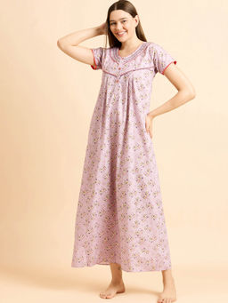 Sweet Dreams - Women Printed Night Dress