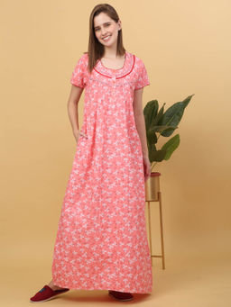 Sweet Dreams - Women Printed Full Length Night Dress