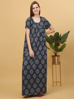 Sweet Dreams - Women Printed Full Length Night Dress