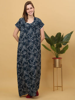Sweet Dreams - Women Printed Full Length Night Dress