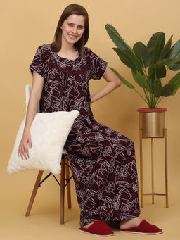 Sweet Dreams - Women Printed Full Length Night Dress