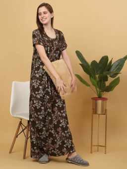 Sweet Dreams - Women Printed Full Length Night Dress