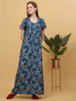 Sweet Dreams - Women Printed Full Length Night Dress