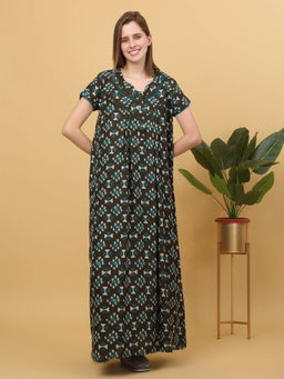Sweet Dreams - Women Printed Full Length Night Dress