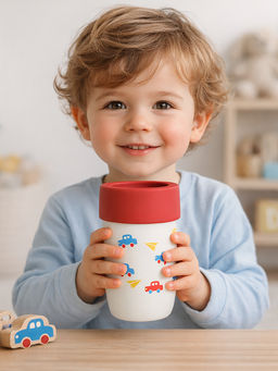 Mi Arcus - Printed Red Silicon Sipper (6-48 Months)