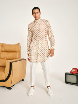 Project Bandi - Cream Sitara Malai Cotton Kurta (Set of 2) Pant