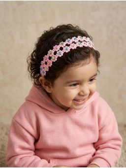 Choko - Kids Pearl Flower Detailing Headband-Pink