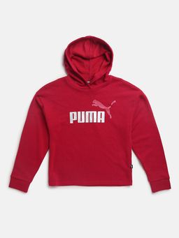 Puma - Essential+ Logo Girl's Cropped Hoodie