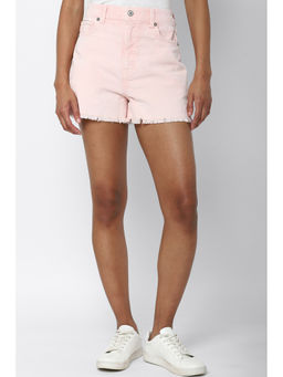American Eagle - Women Pink Stretch Corduroy Mom Shorts