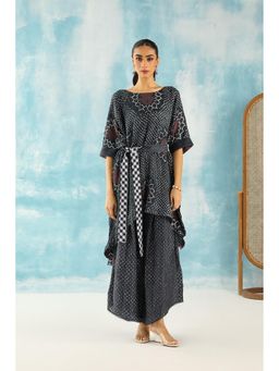 Twenty Nine - Grey Crushed Bandhani Print Palazzo