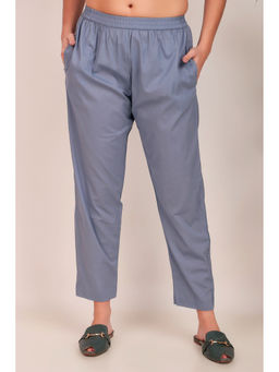Zuri - Grey Women Comfort Fit Premium Cotton Pant