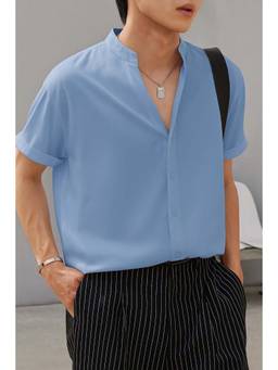 Off Duty India - Men Powder Blue Soft Tech Japan Shirt
