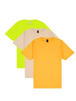 Gildan - Men Multi-Color Softstyle Midweight T-Shirts (Pack Of 3)