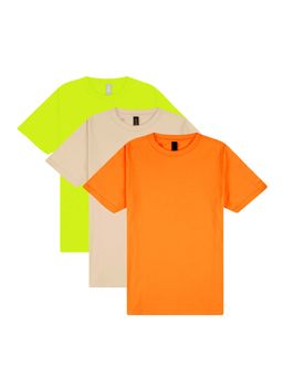 Gildan - Men Multi-Color Softstyle Midweight T-Shirts (Pack Of 3)