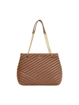 Eske - Summer Brown Color Patterned Tote Bag For Women