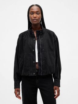 GAP - Black High Neck Solid Jacket