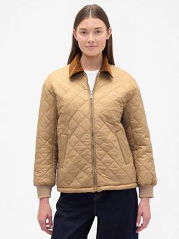 GAP - Tan Collar Neck Textured Jacket