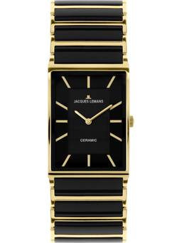 Jacques Lemans - York Series Black Stainless Steel/High-Tech-Ceramic Watch (1-1594D) (Medium)