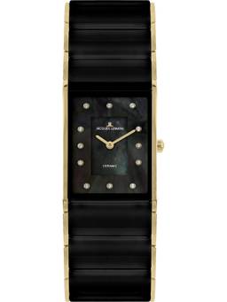 Jacques Lemans - Dublin Series Black Stainless Steel/High-Tech-Ceramic Watch (1-1940J) (Medium)
