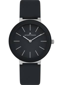 Jacques Lemans - Monaco Series Navy Blue Leather Strap Watch (42-9D) (Medium)