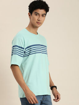 DILLINGER - Blue Striped Oversized T-Shirt