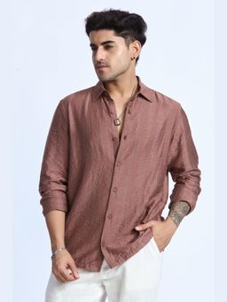 XKIND - Mud Jacquard Flowing Shirt