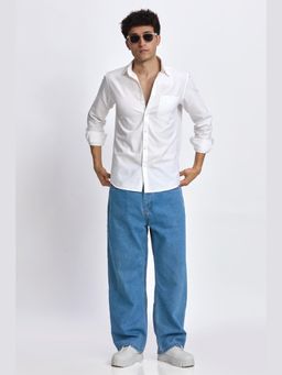 XKIND - White Oxford Regular Fit Shirt