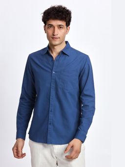 XKIND - Blue Oxford Regular Fit Shirt