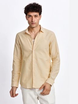 XKIND - Yellow Stripe Regular Fit Shirt