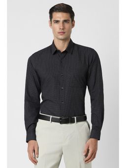 Peter England - Men Black Checks Slim Fit Formal Shirt