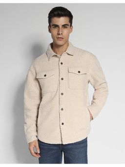 American Eagle - Men Beige Sherpa Shacket