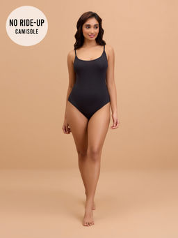 Nykd by Nykaa - No Ride-Up Luxe Modal Layering Camisole with Bodysuit NYC008-Black