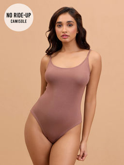 Nykd by Nykaa - No Ride-Up Luxe Modal Layering Camisole with Bodysuit NYC008-Dark Skin