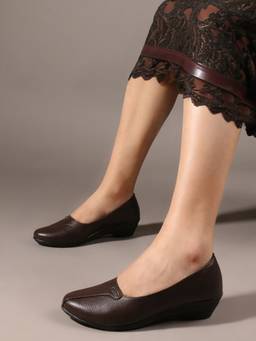 DENILL - Brown Synthetic Leather Ballerina