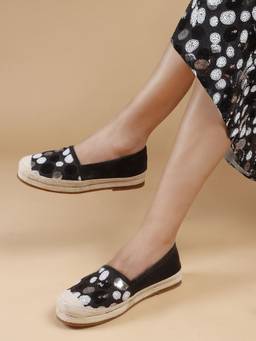 DENILL - Black Suede Ballerina