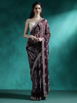 Lush Glam - Designer Fancy Saree with Unstitched Blouse