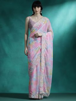 Lush Glam - Designer Fancy Saree with Unstitched Blouse
