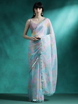Lush Glam - Designer Fancy Saree with Unstitched Blouse