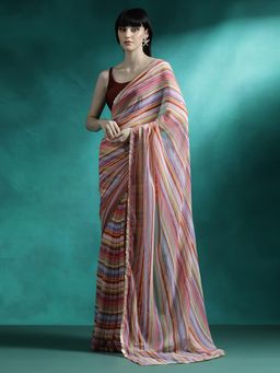 Lush Glam - Designer Fancy Saree with Unstitched Blouse