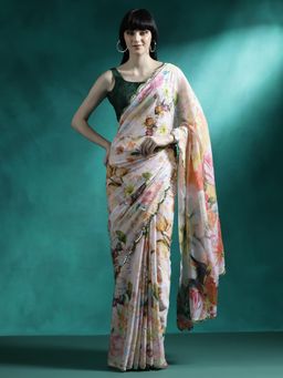 Lush Glam - Designer Fancy Saree with Unstitched Blouse