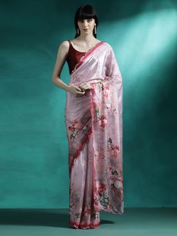 Lush Glam - Designer Fancy Saree with Unstitched Blouse