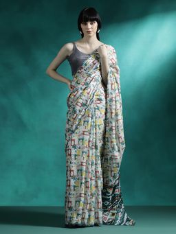 Lush Glam - Designer Fancy Saree with Unstitched Blouse